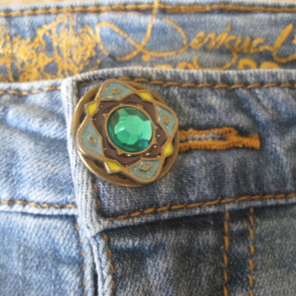 Desigual Ethnic Ankle Denim Jeans - Picture 8 of 13